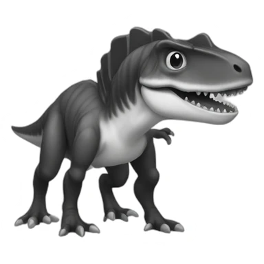 Black and white dino sticker