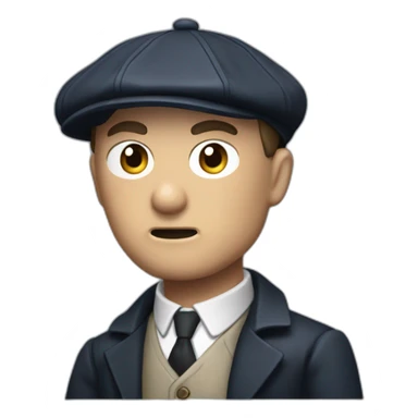 Angry Tommy Shelby with newsboy cap sticker