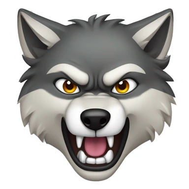 angry wolf sticker