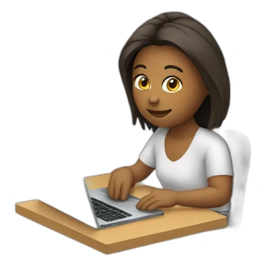 Graphic Designer working on laptop sticker