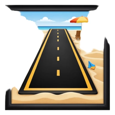 beach runway sticker