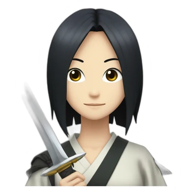 Rukia Kuchiki holding sword sticker