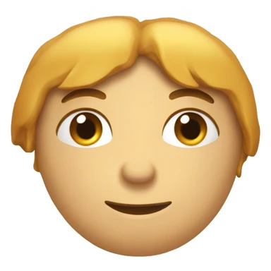 cono de una carita con la cabeza un poco de lado, reflejando una mirada de ternura. sticker