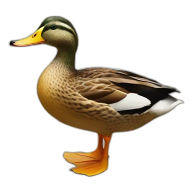 Duck crossing the street sticker