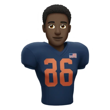 football player in a dark blue uniform in full height sticker