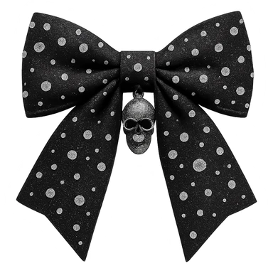 Rhinestone  goth bow, remove background sticker