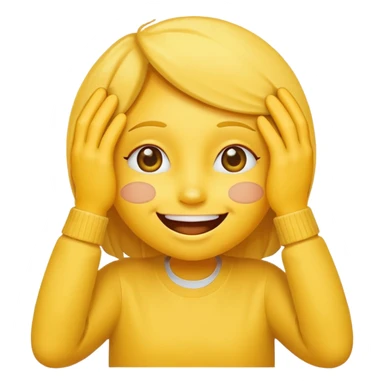 yellow emoticon with Hands covering eyes so can't see sticker
