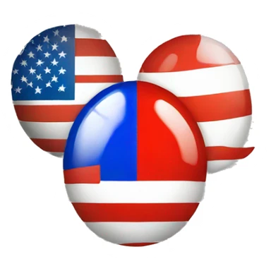 Russia versus USA sticker