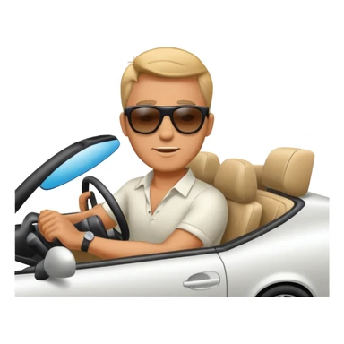 hombre conduciendo un coche sticker