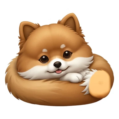 pomeranian-sleeping sticker