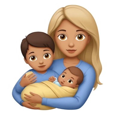 mother with one newborn baby sticker