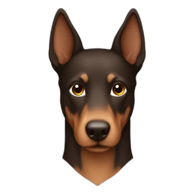 Kelpie head coloured dark brown sticker