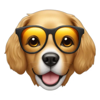 dog wiht sun glases sticker