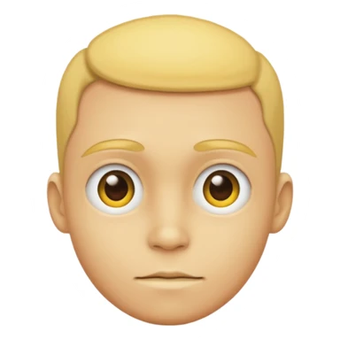 Big head with yellow skin, Half body. sticker