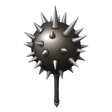 A mace, with the ball made of iron and small spikes coming out of it  sticker