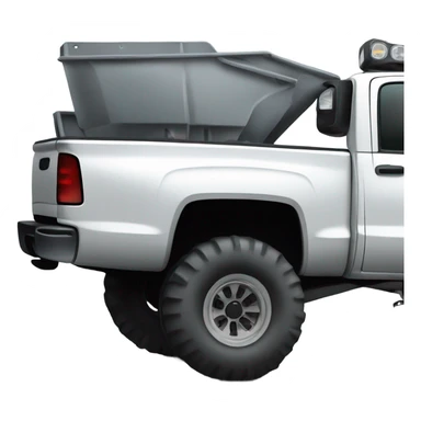 Lifted white Chevy truck  sticker