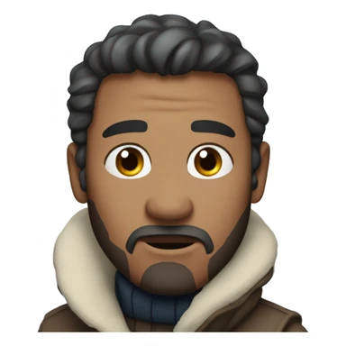 A man frozen from the cold with a text with this text (alaaaaaaask) sticker