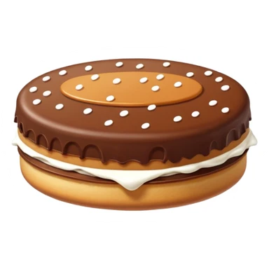 un alfajor de dulce de leche y chocolate sticker
