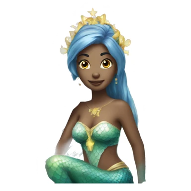 Mystical mermaid fairy princess  sticker