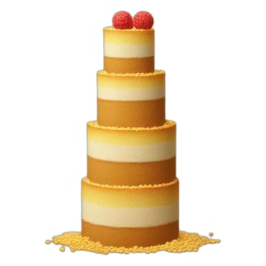 Cake stack made of little cereal spheres sticker