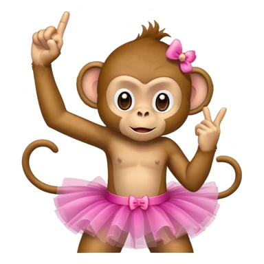 Affe der Mittelfinger zeigt und ein Tü tü trägt  sticker