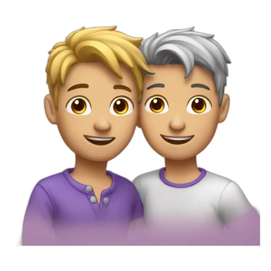 Couple gay de loup sticker