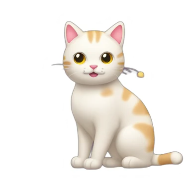 Cat body coverd in christmas light sticker