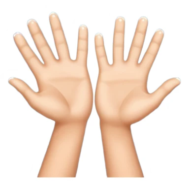 Two hands giving jazz-hands motion, maybe with little sparkles. sticker