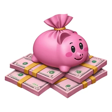 Pink money sticker