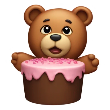 teddy bear cake sticker