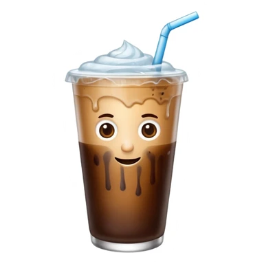 Cafe con hielo en una taza que diga ami sticker