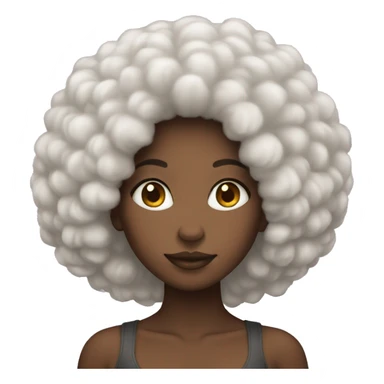 Black girl with afro sticker