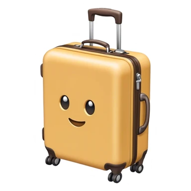 a cute luggage with a tracker sticker