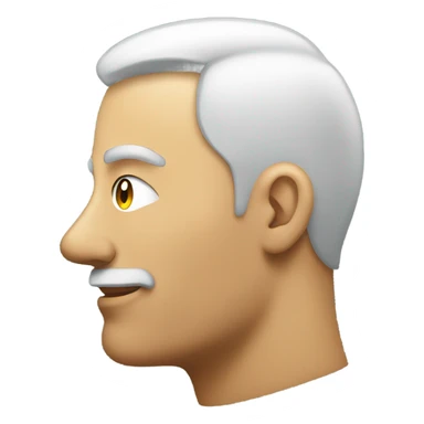 Man side profile looking sideways sticker