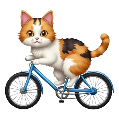Cat on bike sticker