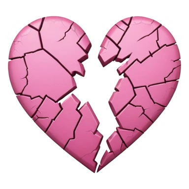 pink broken heart
 sticker