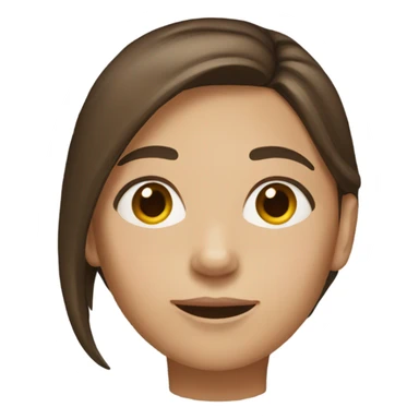 girl with brunette hair sticker