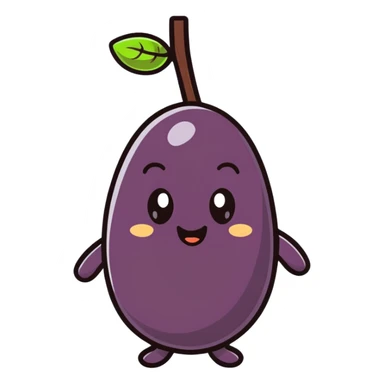 cute smiling raisin character sticker