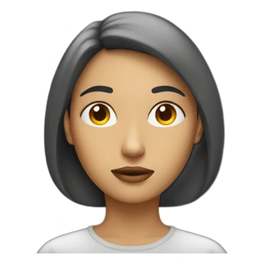 Reflecting, hard thinking woman sticker