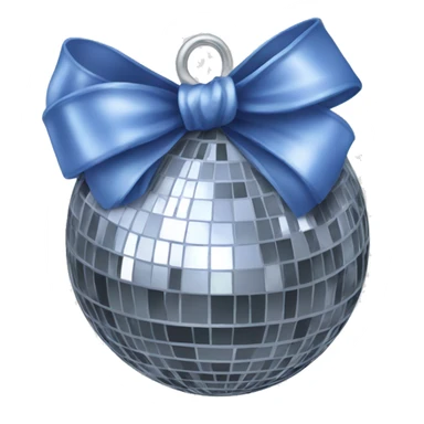Disco ball with bow sticker