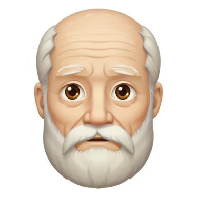 bearded old man sticker