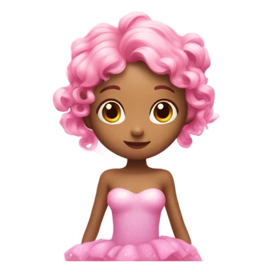 Pink fairy with bubbles sticker