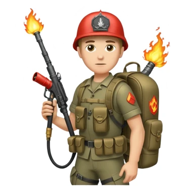flame thrower world war 2 sticker