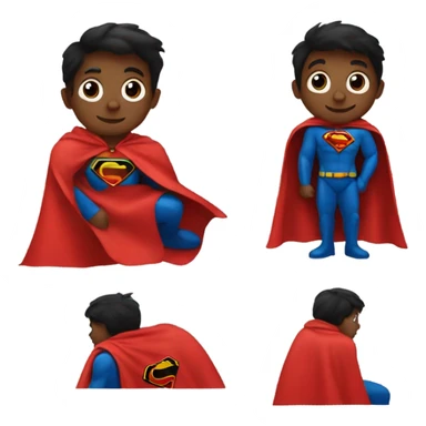 Ladybug with Superman cape sticker