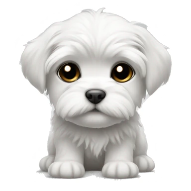 Black and white Maltese puppy  sticker