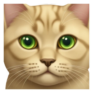 golden british shorthair with green eyes  sticker