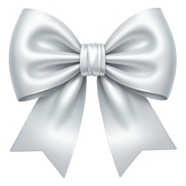 white satin bow sticker