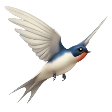 swallow in flight sticker