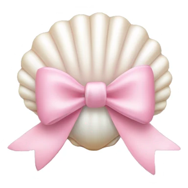 Pearl shell and light pink bow sticker