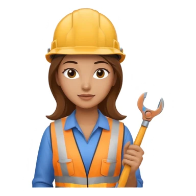 woman construction worker sticker